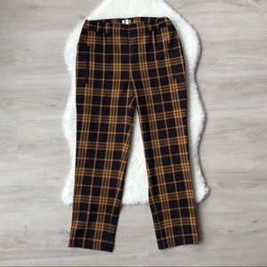 Aritzia Wilfred plaid cropped Trousers